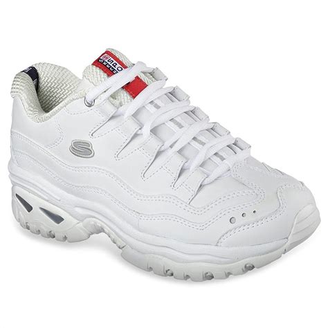 skechers white leather shoes